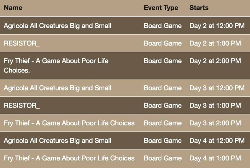 Events I'm running at GenghisCon