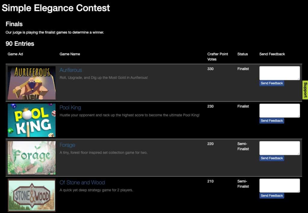 Simple Elegance Contest finalists
